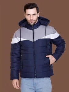 TL Fashion Men Colorblock Quilted Jacket