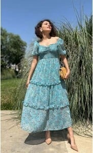Click to enlarge Honky Tonky Women Maxi Light Blue Dress