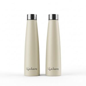 Lifelong 900ml Stainless Steel Water Bottle Pack of 2 | Leak-Proof & Durable | Easy to Clean | Odour-Free | Rust-Free Build, Secure Cap & Easy Grip | Ideal for School, Office, Travel & Gym (...