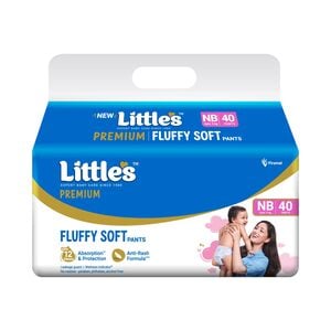 Little's Premium New Born Baby Diaper Pants Style (NB) | Upto 5 kg | 40 Count - Pack of 1