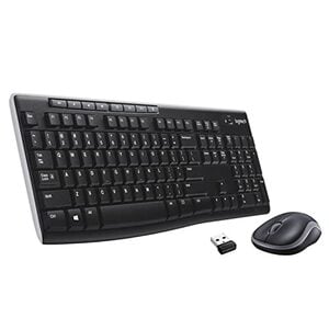 Logitech MK270r Wireless Keyboard and Mouse Combo for Windows, 2.4 GHz Wireless, Spill-Resistant Design, 8 Multimedia & Shortcut Keys, 3-Year Battery Life, PC/Laptop Black
