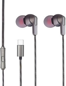 MAK Type C Wired Earphones, Inline Controls, Handsfree with HD Mic, IPX5 Sweatproof Wired Gaming Headset