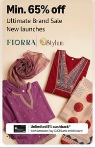 Min 65 % off ( Banks offers available also)