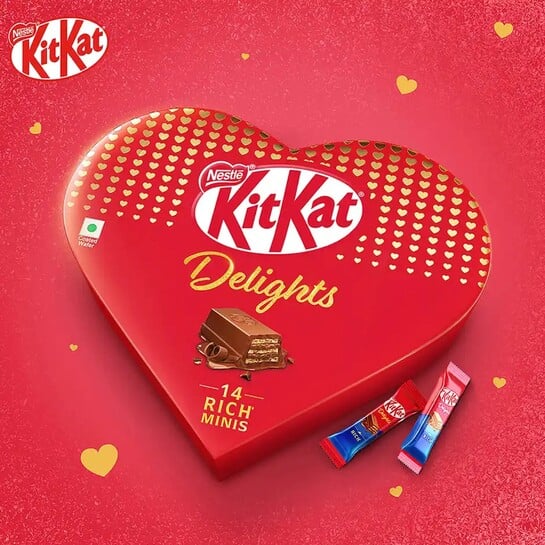 Zepto - Nestle Kitkat Delights Rich Heart Box Chocolate