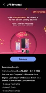 New Samsung Wallet offer - Make 3 payment and chance to win Galaxy Devices