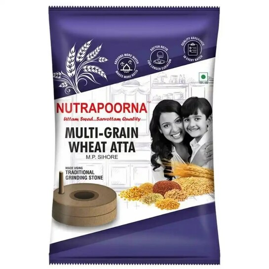 Zepto: Nutrapoorna Multigrain Wheat Atta 5kg (Location Specific)