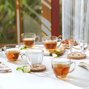 BOROSIL Oasis Tea/Coffee Set, Borosilicate Tuff Glass Made in Ind...more