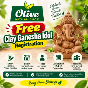 Olive Mithai Shop : Free Clay Ganesha Idol Registration – Hyderabad Only