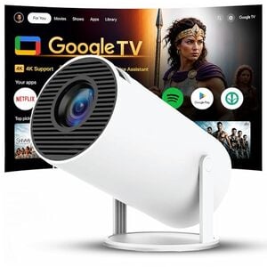 Click to enlarge OLV Portable Smart Mini Projector, 4K 1080P Full HD Projector Supports Netflix, Prime and YouTube Etc. WiFi 5G, BT-5.0, Cinema Projector 180° Android 11, Compatible with TV Stick/Windows/iOS/Android