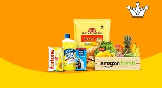 Amazon Fresh Shopping GET FLAT ₹100 BACK Min order: ₹1299