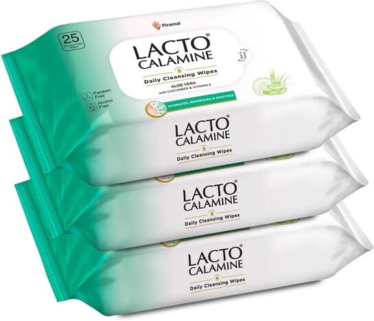 Click to enlarge Lacto Calamine Daily Cleansing wipe Alcohol Free Makeup Remover (75 wipes)