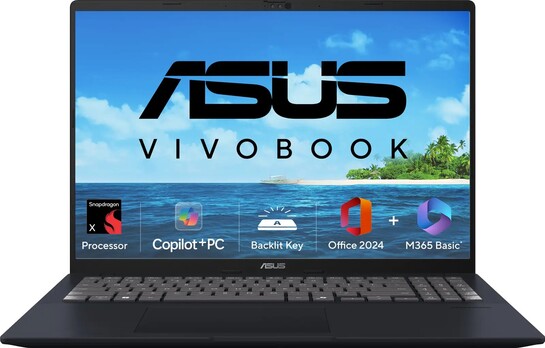 [ICICI CC] ASUS Vivobook 16 Snapdragon X | 8GB RAM | 256GB SSD | 16″ | MS Office