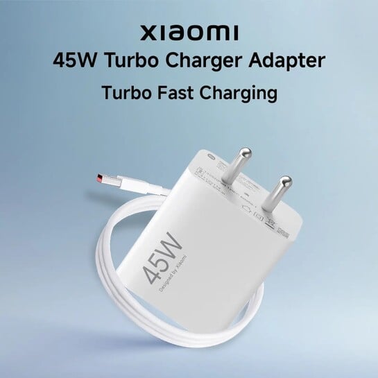 XIAOMI by Mi 45 W PD 4 A Wall Charger for Mobile with Detachable Cable (White, Cable Included)
