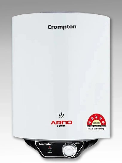 Crompton 25 L Storage Water Geyser | 5 Star BEE Energy Rating | (ASWH-3025 ARNO NEO 5S / SWARNN5MV08R20A025 (ARNO NEO 5S), White) (White)