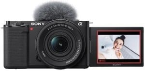 SONY ZV-E10K/BQ IN5 Mirrorless Camera Body with 16-50mm Zoom Lens (Black)