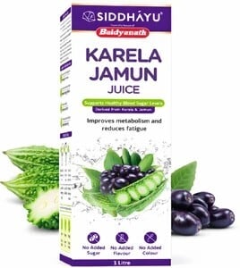 Baidyanath Karela Jamun Juice | Diabetic Care | Controls Blood Sugar Levels - 1L