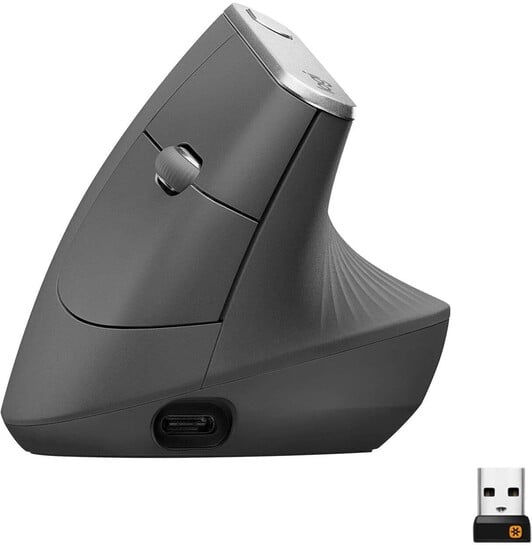Logitech MX Vertical Ergonomic Optical Mouse with 4000 DPI High P...more