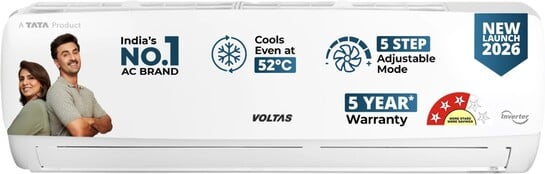 Voltas 2026 Model 2 Ton 3 Star Split Inverter AC (243INV CAL(4504...more