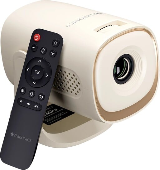 Click to enlarge ZEBRONICS PixaPlay 72 Plus (4000 lm / Wireless) Portable Smart Pr...more