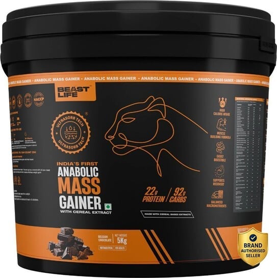 BeastLife High Protein Weight Gainer - No Maltodextrin | Cereal B...more