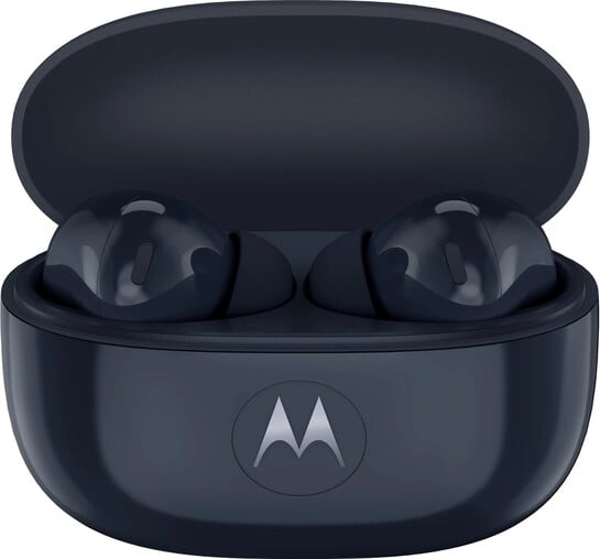 MOTOROLA Buds2 with 6mic 55dB ANC,11+6 mm Dual Drivers,IP54 Bluetooth Headset (PANTONE Carbon (Solid), True Wireless)