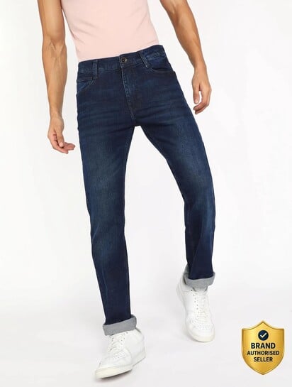 Pepe Jeans Men Slim Mid Rise Blue Jeans