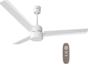 Reo by Havells Unnovate|Remote Controlled (2 Year Warranty) BLDC Motor 1200 mm Ceiling Fan (5 Star | Elegant White | Pack of 1)