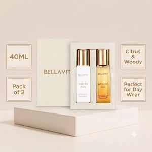 BELLAVITA WHITE OUD perfume & HONEY OUD perfume combo|2X20ML|With Citrus & Woody Notes| Eau de Parfum  -  40 ml