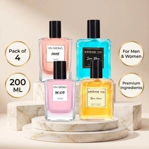 VN AROMA Combo Pack of 4 |Inhale | Lune Bleue |Epice Noire | The Lost | Eau de Toilette - 200 ml