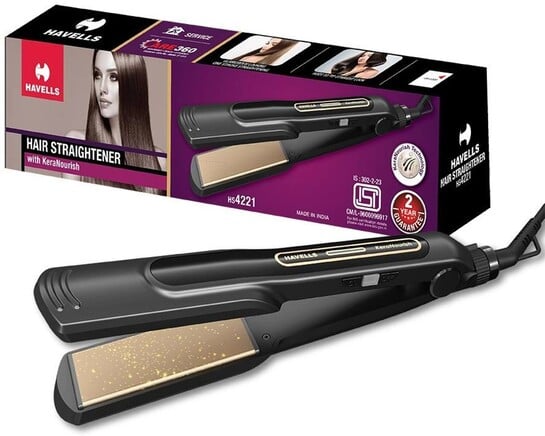 Click to enlarge HAVELLS Wide Plate Hair Straightener (Black)