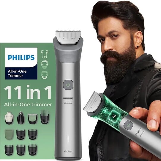 PHILIPS MG5932/15 Fully Waterproof Trimmer 120 min Runtime 7 Len...more