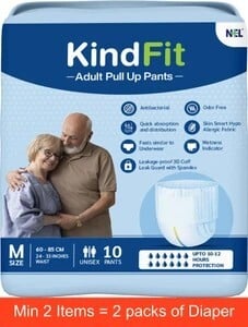 Click to enlarge Kindfit Pull UP Pants,Medium,Waist Size (60-85 Cm |24 -33 Inch) Adult Diapers - M