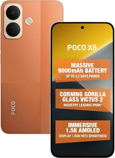 POCO X8 (Fiery Orange, 128 GB) (6 GB RAM) sale 7 sep