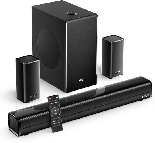 Mivi Fort H350 Soundbar, 350 Watts, 5.1 Channel, Multi-Input and ...more
