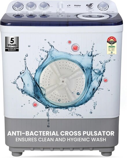 Haier 8 Kg Oxyi Dry Technology, 1300 RPM, Spray Function, Wash Pr...more