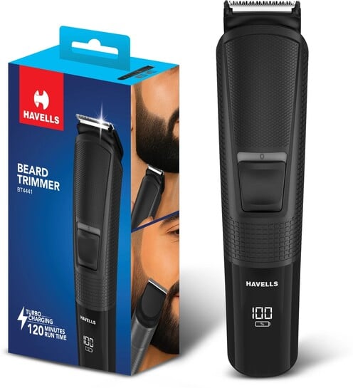 Click to enlarge HAVELLS BT4441 Trimmer 120 min Runtime 9 Length Settings (Black)