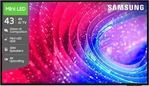 Samsung Vision AI 108 cm (43 inch) Ultra HD (4K) Mini LED Smart Tizen TV 2026 Edition with Vision AI Companion 30W Powerful Speakers (UA43M2EHAULXL)