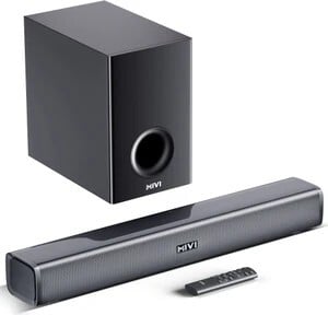 Mivi Fort H160 Soundbar, 160 Watts, 2.1 Channel, Multi-Input and ...more