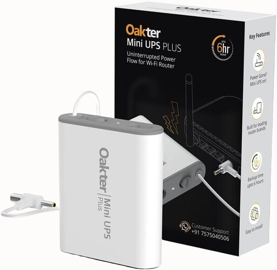 Oakter Mini UPS Plus Power Backup for Router