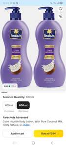 Parachute Advansed Coco Nourish Body Lotion 800ml (Pack of 2) at ₹264 Only!