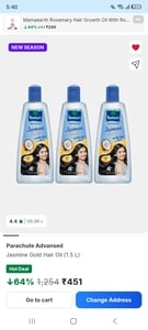 Parachute Advansed Jasmine Gold Hair Oil (1.5 L)