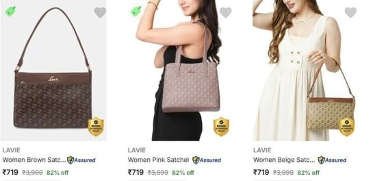 Flipkart | Minimum 80% Off - Lavie Women Handbags