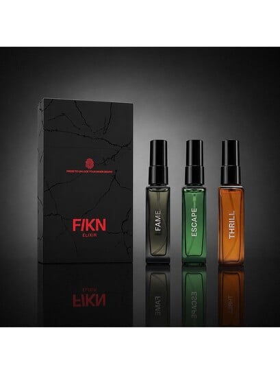 Click to enlarge Buy FIKN Elixir Collectors Edition Long Lasting Men Perfume 3 X 8 Ml - Perfume for Men 43138528 | Myntra