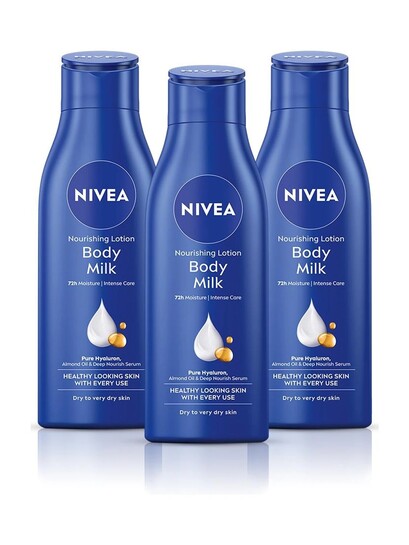 NIVEA Body Milk Combo, Lotion Moisturizer, Deep Moisture Serum, N...more