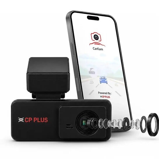 CP PLUS 3MP Car Dashcam Full HD+ Live GPS 137 Angle View Night Vision Dashboard Camera System (1 Camera, 3MP (2304 x 1296P))