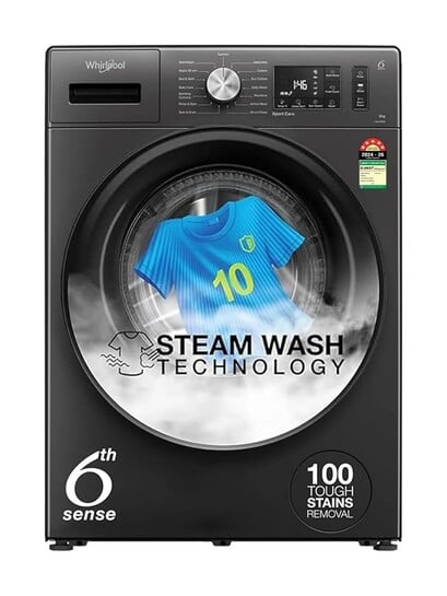 Click to enlarge Whirlpool 8 kg 5 Star Inverter Steam Technology, 100+ Tough Stain...more