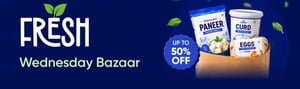Swiggy Instamart: Fresh Wednesday Bazaar upto 50% Off on Dairy Products (2nd September)