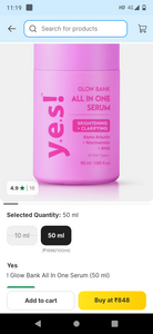 (100%Supercoin back ) Yes Face serum 50ml