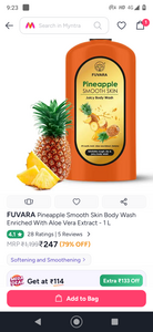 Fuvara pineapple bodywash 1L