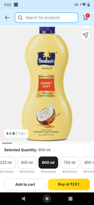 Parachute Honey bodylotion 600ml